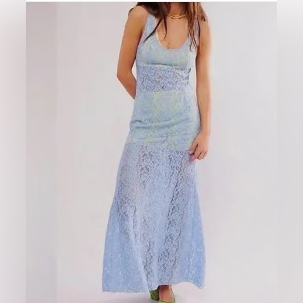 FREE PEOPLE feeling for lace maxi slip Sz m